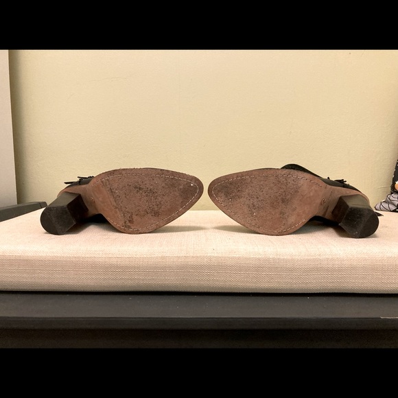 Cynthia Vincent Fringe Ankle Boots - Picture 8 of 11